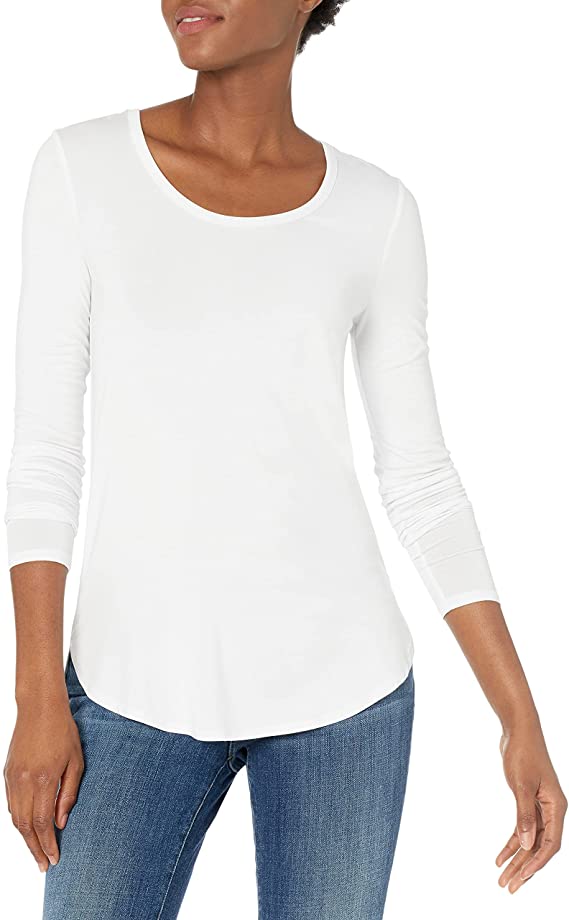 Daily Ritual Women's Standard Jersey Long-Sleeve Scoop Neck Shirt