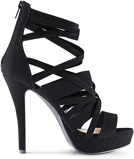 Dubai Women's Open Toe High Platform Ankle Strap High Heels Stiletto Sandals