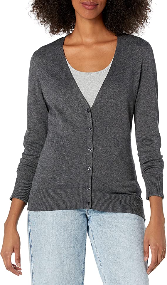 Amazon Essentials Women's Lightweight V-Neck Cardigan