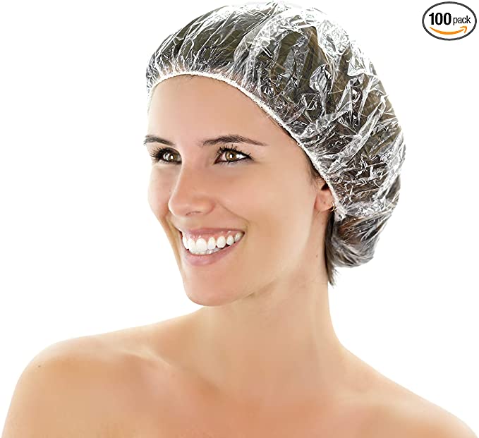 Personal Touch Disposable Plastic Shower Caps Great For Spa