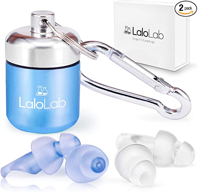 Ear Plugs for Sleeping with Case by LaloLab - 2 Types of Reusable Earplugs Sound Blocking – Ideal for Sleep & Snoring