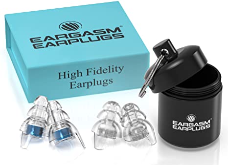 Eargasm High Fidelity Earplugs for Concerts Musicians Motorcycles Noise Sensitivity Conditions and More (Ear Plugs Come in Premium Gift Box Packaging) - Blue