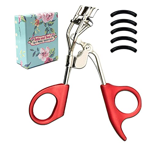 Eyelash Curler by Bella and Bear - Your New Lash Curlers Include a Storage Bag and Extra Refill Pads - Curl and Shape Your Eyelashes Without Pinching or Pulling