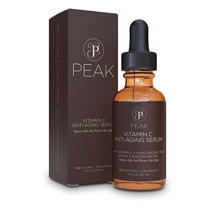 Vitamin C Serum with Hyaluronic Acid - Organic Aloe Vera and Potent Hydrating