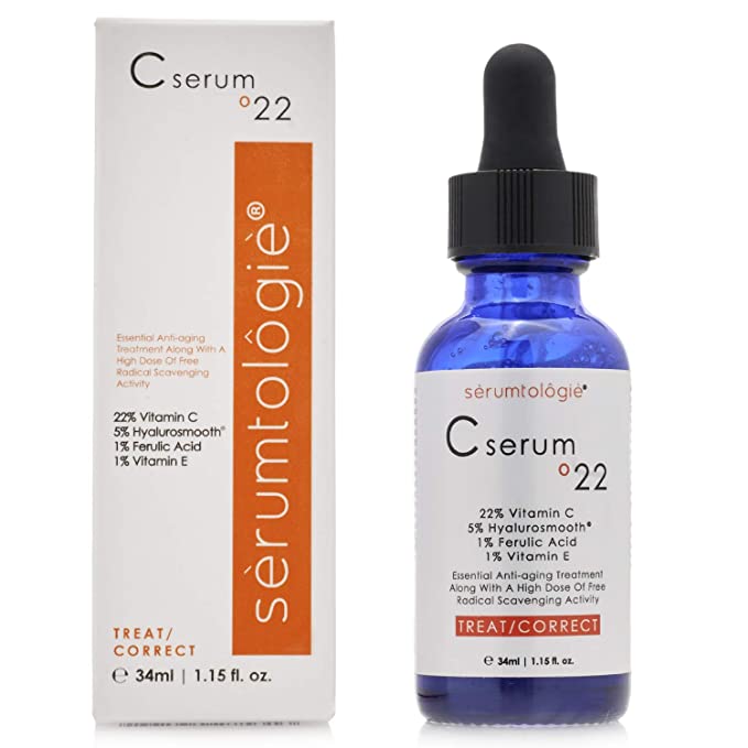 serumtologie Vitamin C Serum - 22% Vitamin C serum for Face & Skin-Antioxidant Rich Formulation with 5% Hyaluronic Acid
