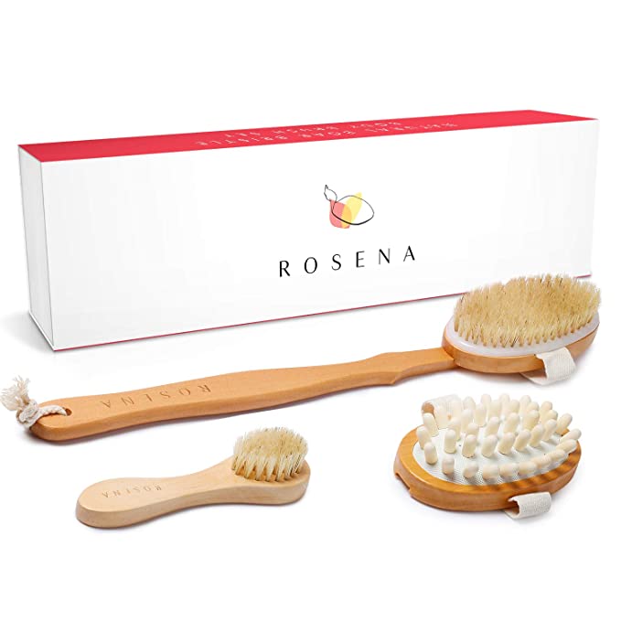 Dry Brushing Body Brush Set - Best for Cellulite