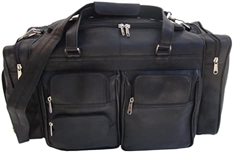 Piel Leather 20In Duffel Bag with Pockets