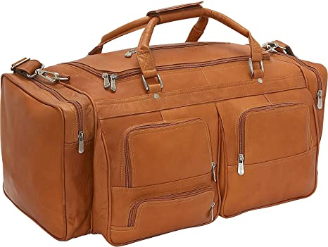 Piel Leather 24In Duffel with Pockets