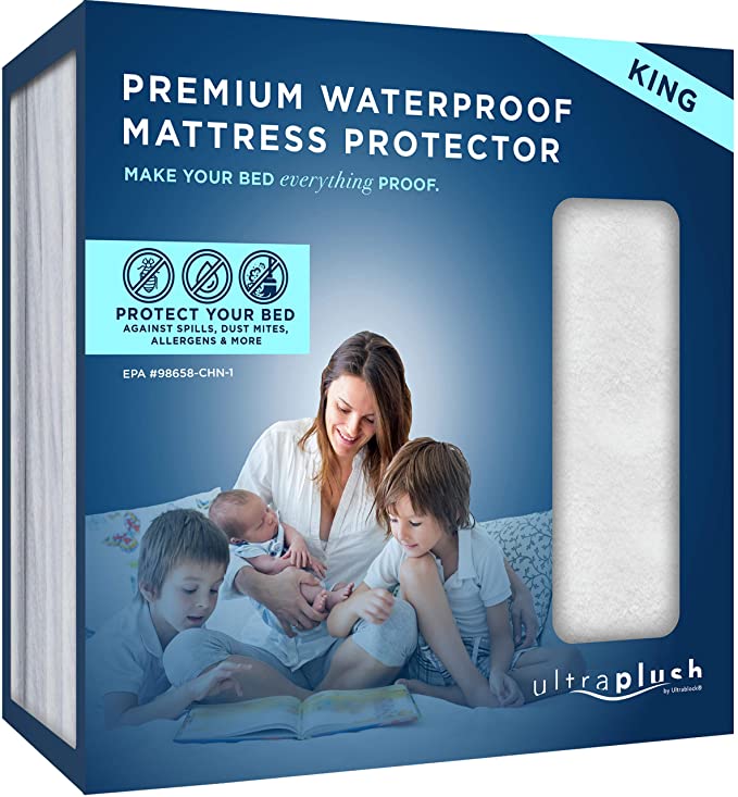 UltraPlush King Waterproof Mattress Protector - Bedwetting