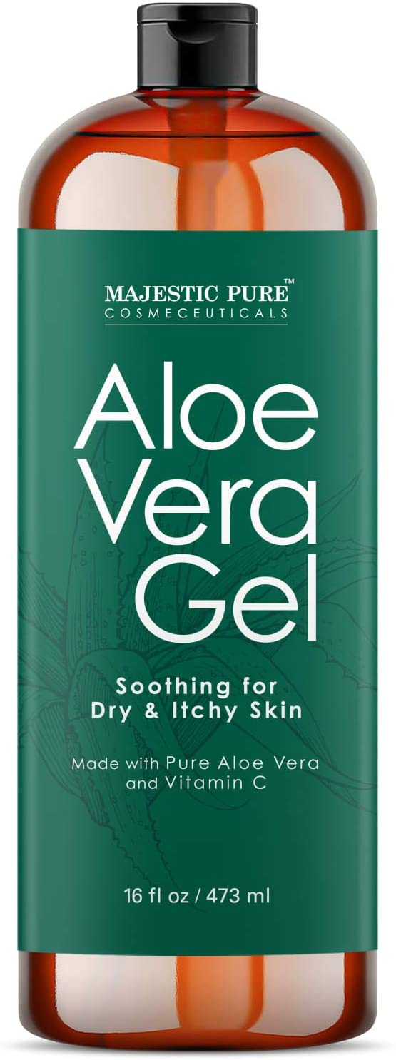 Majestic Pure Majestic Pure Aloe Vera Gel - from Pure and Natural Cold Pressed Aloe Vera