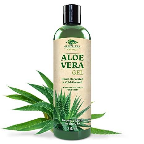 Pure Aloe Vera Gel from Fresh Cut Aloe Leaves for Natural Skin Care - 99.8% Cold Pressed Aloe - Thin Aloe Gel Formula for Skin