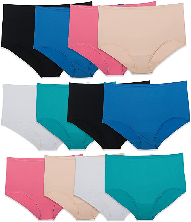 Fruit of the Loom Women's Lightweight Microfiber Underwear (Regular & Plus Size)